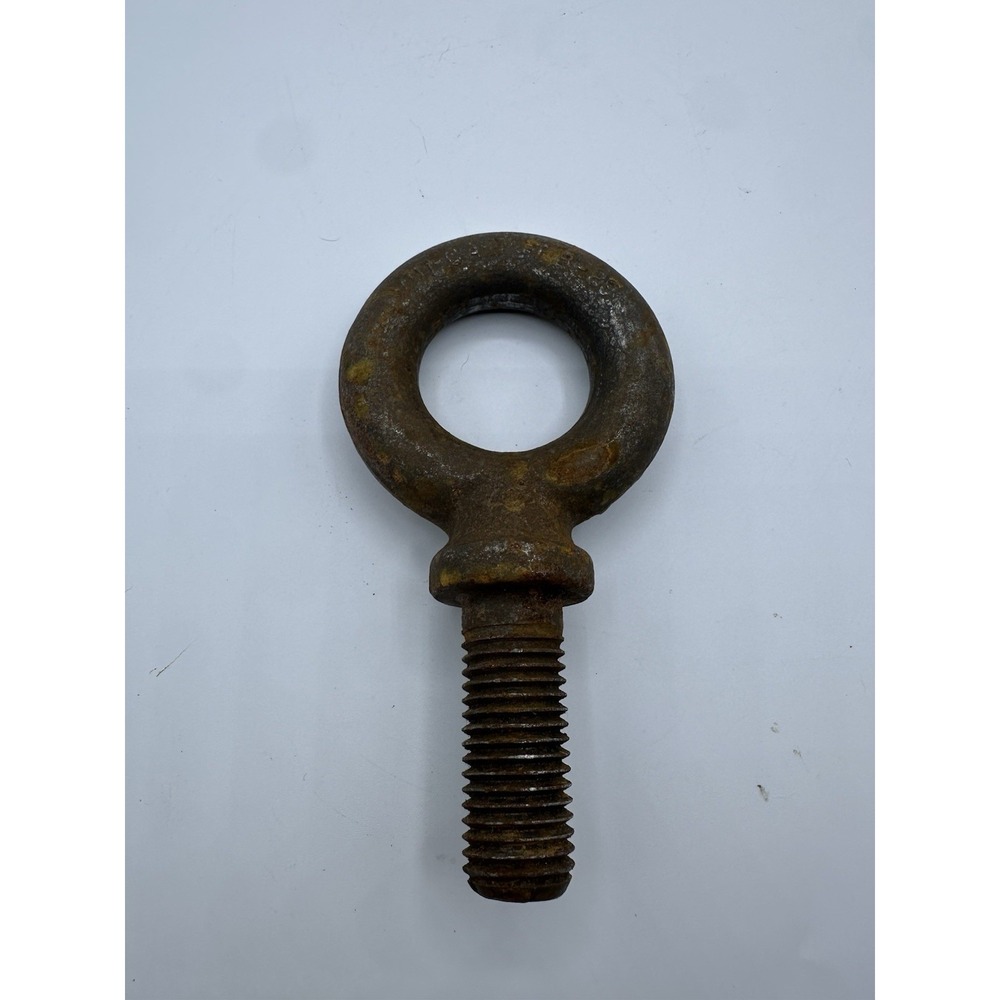 Vintage Drop Forged Steel Lifting Eye Bolt Heavy Duty Industrial Rigging Hardwar